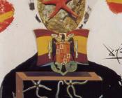 图旗,记忆的超现实主义插画 - 萨尔瓦多·达利